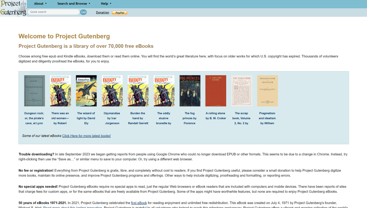 Project Gutenberg resmi